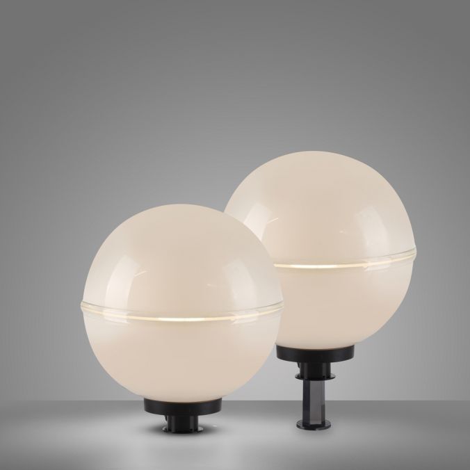 Paul Neuhaus LED Kugelleuchte 2er Set 40x40x71cm weiß mit Kabel und Spieß Außenlampe Saisonale Angebote