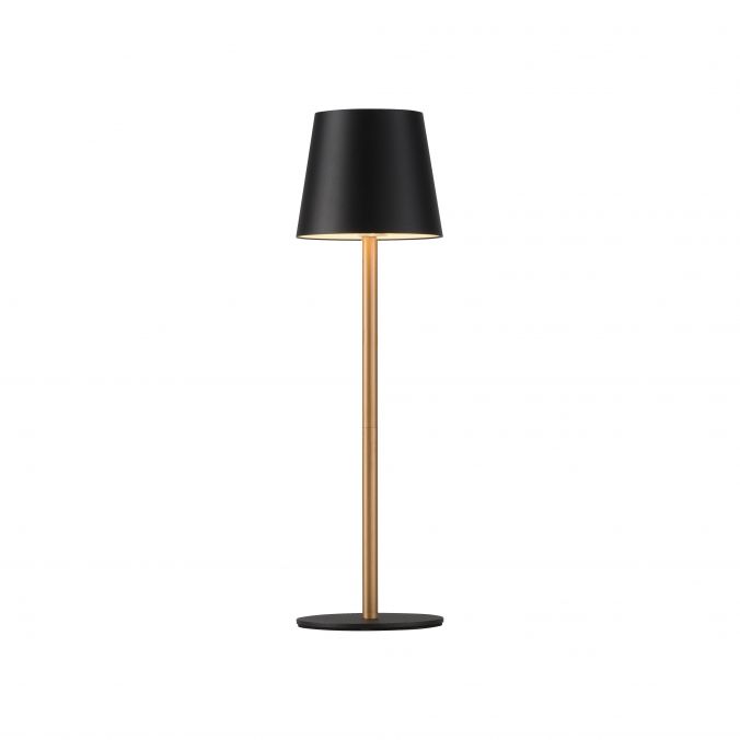 Paul Neuhaus Akku Tischleuchte, schwarz messing, Indoor, Outdoor, Camping Kauf eins, bekomm eins gratis