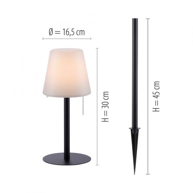 Paul Neuhaus LED Tischleuchte, schwarz, dimmbar, modern, inkl. Zugschalter, kabellos Tiefpreis