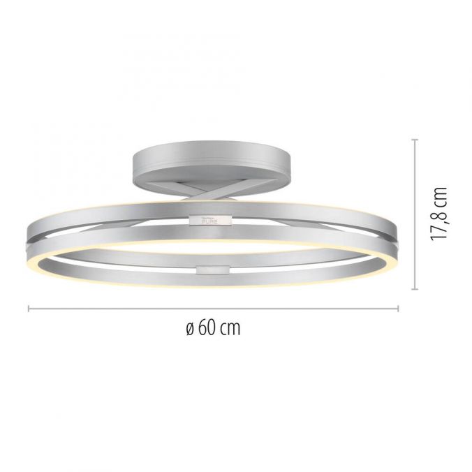 Paul Neuhaus Paul Neuhaus LED Deckenleuchte PURE Loop aluminium Fernbedienung Wochenangebot
