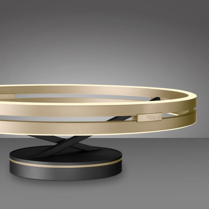 Paul Neuhaus Paul Neuhaus LED Deckenleuchte PURE Loop schwarz-messing Fernbedienung Kostenlose Rückgabe