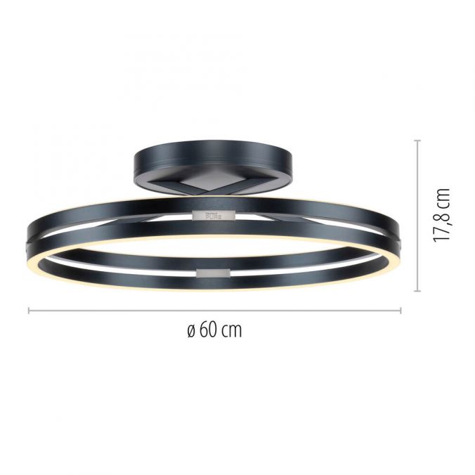 Paul Neuhaus Paul Neuhaus LED Deckenleuchte PURE Loop grau Fernbedienung Begrenzte Freigabe