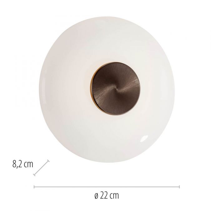 Paul Neuhaus Paul Neuhaus LED Wand- und Deckenleuchte PURE Vitrum dark-metal brown Letzter Tag