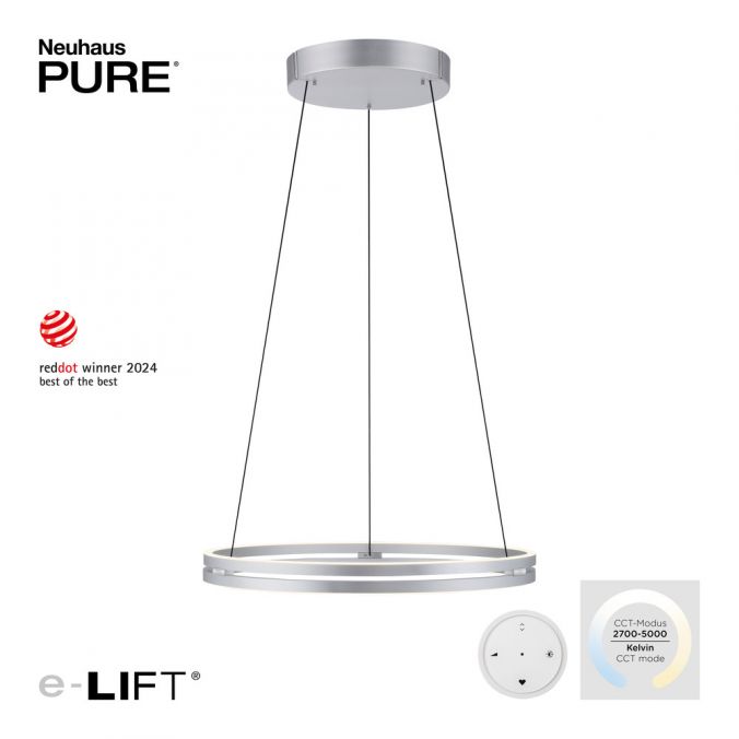 Paul Neuhaus Paul Neuhaus LED Pendelleuchte PURE-E-LOOP aluminium elektrisch