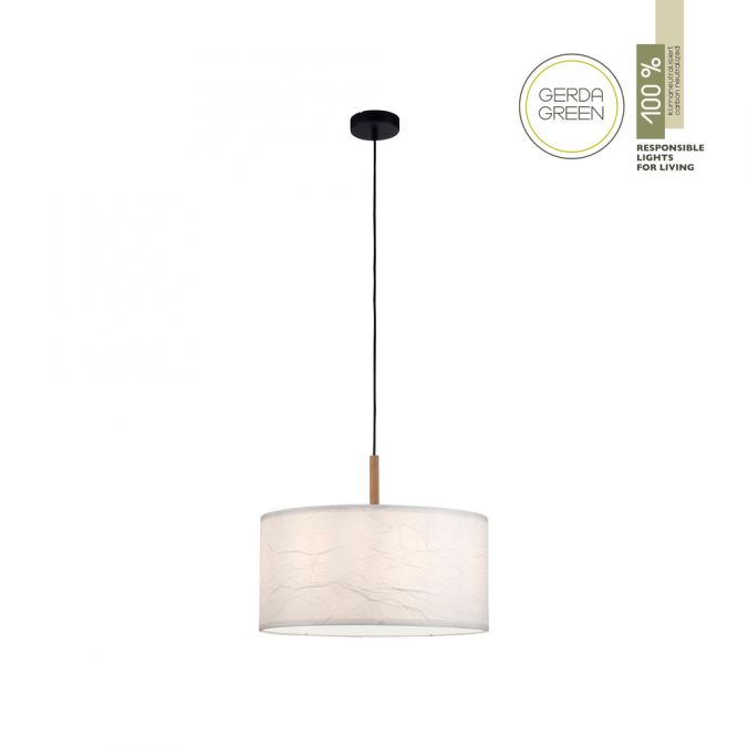 Paul Neuhaus LED Pendelleuchte schwarz mit Holzoptik 1 flammig zeitloses Design