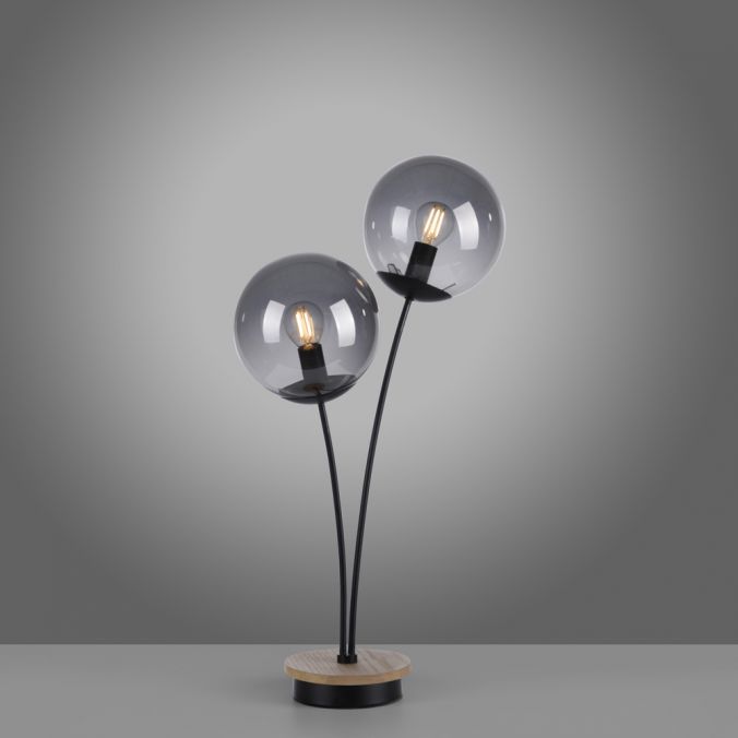 Paul Neuhaus LED Tischleuchte Holz rauchfarben Schnurschalter IP20 Innenlampe Speichern exportieren