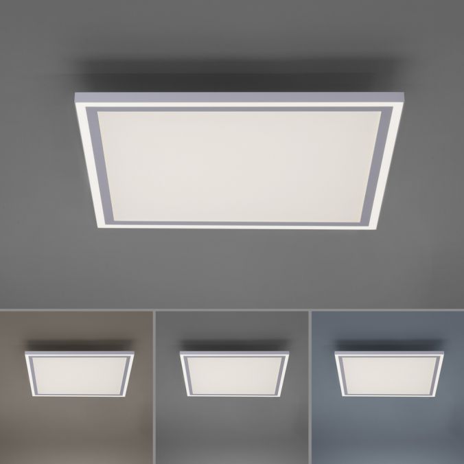Paul Neuhaus LED Panel, weiß, quadratisch, CCT Farbsteuerung, dimmbar, Fernbedienung Schlussverkauf