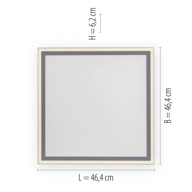 Paul Neuhaus LED Panel, weiß, quadratisch, CCT Farbsteuerung, dimmbar, Fernbedienung Schlussverkauf