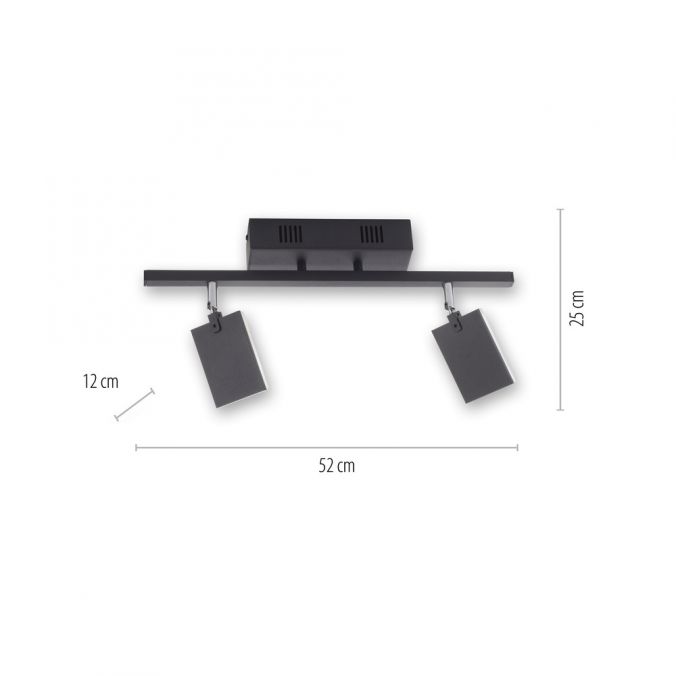 Paul Neuhaus Paul Neuhaus PURE MIRA LED Deckenleuchte schwarz 2 flammig dimmbar CCT Memory Meist gekauft