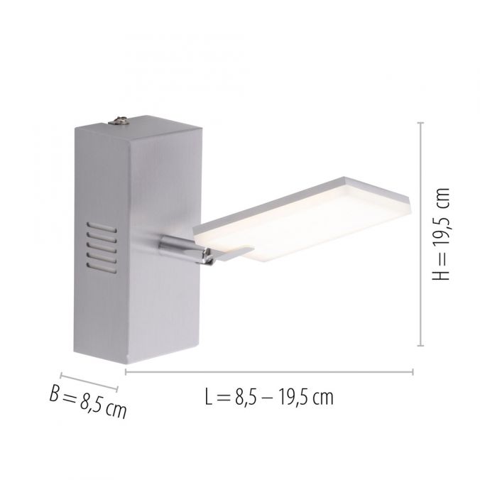 Paul Neuhaus Paul Neuhaus PURE MIRA LED Wandleuchte aluminium 1 flammig drehbar dimmbar Limitierter Zeitrabatt