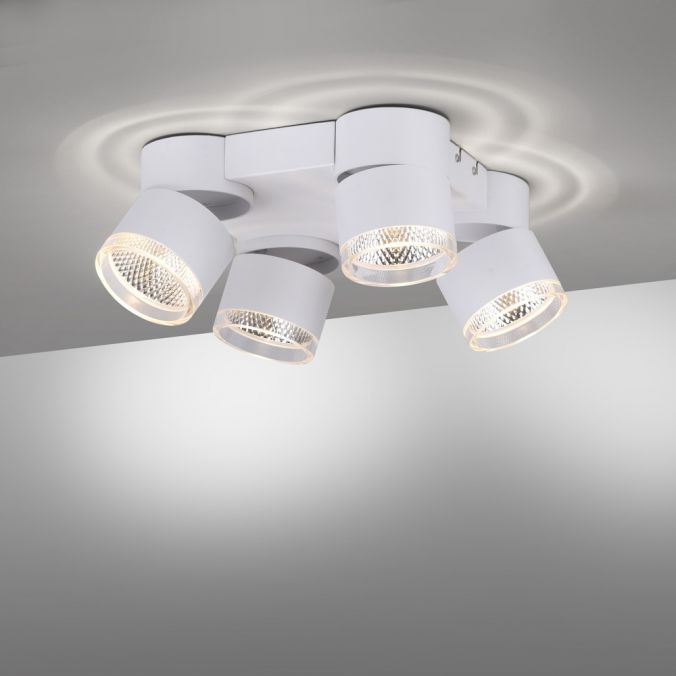 Paul Neuhaus Paul Neuhaus LED Deckenleuchte PURE-NOLA weiß 4 flammig drehbar dimmbar Fabrik Onlineshop