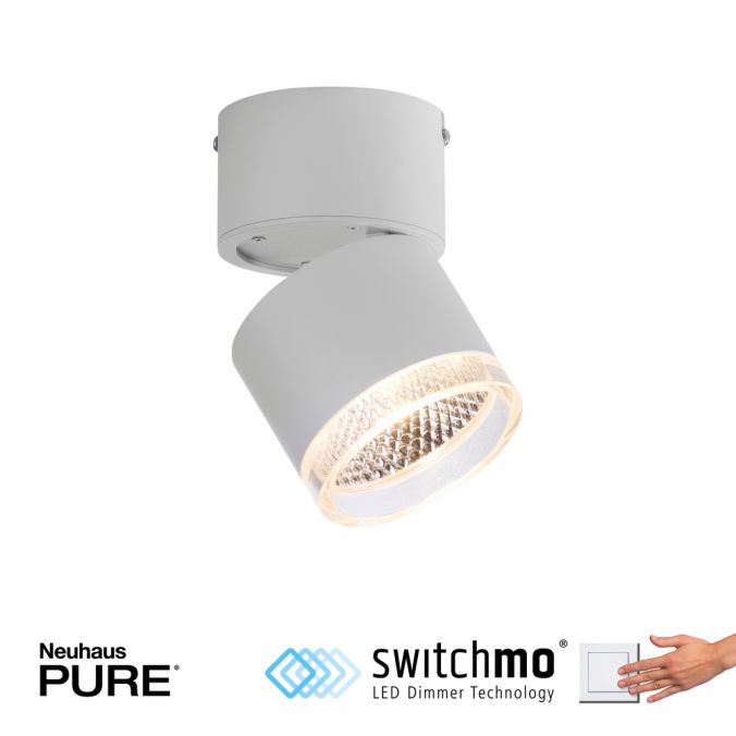 Paul Neuhaus Paul Neuhaus LED Deckenstrahler PURE-NOLA weiß 1 flammig drehbar dimmbar