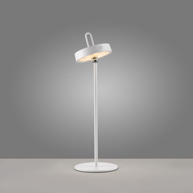 Paul Neuhaus LED Tischlampe weiß Akku Touchdimmer spritzwassergeschützt USB Exklusivangebot
