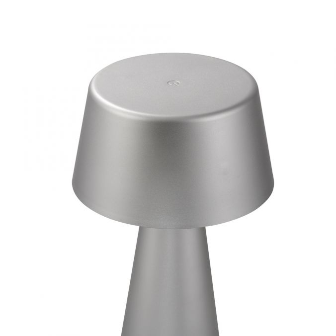 Paul Neuhaus LED Akkuleuchte Tischleuchte silber Touchdimmer IP54 USB Innen-Außenbereich Preisnachlass