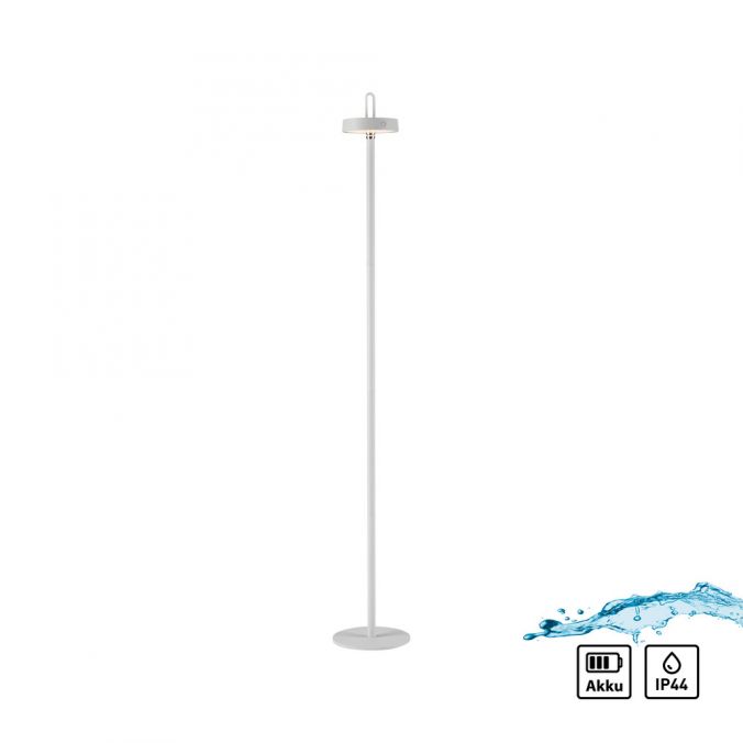 Paul Neuhaus LED Akku Stehleuchte weiß Touchdimmer IP44 Innenbereich Garten