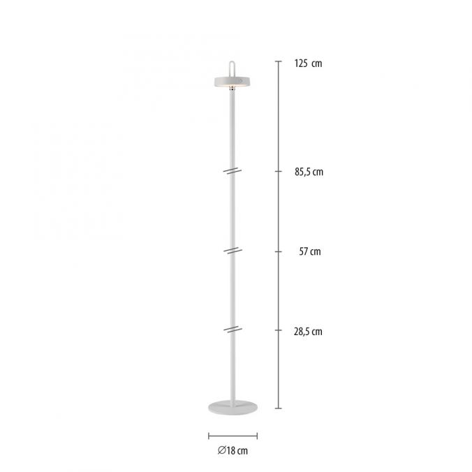 Paul Neuhaus LED Akku Stehleuchte weiß Touchdimmer IP44 Innenbereich Garten Black Friday
