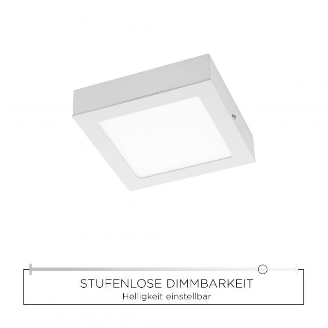 Paul Neuhaus LED-Einbauleuchte, weiß, quadratisch, warmweiß, dimmbar, blendfrei, modern Jubiläumsangebot