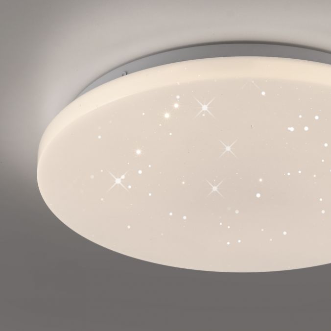 Paul Neuhaus LED Deckenleuchte D=34cm weiß Sternenhimmeloptik zeitloses Design warmweiß Neueste Mode