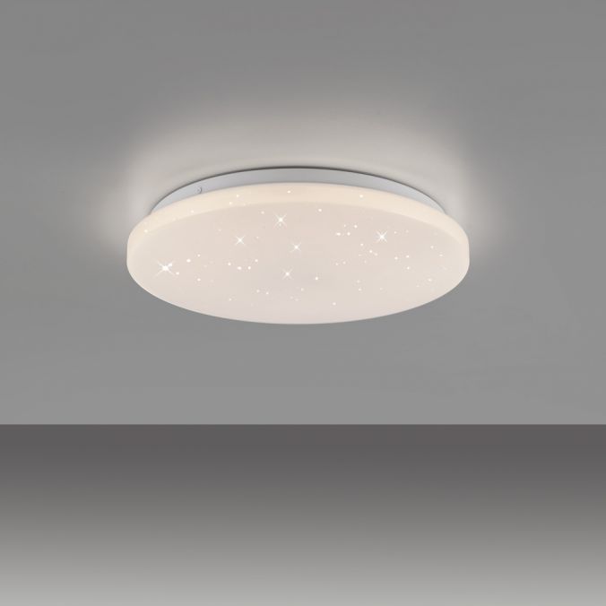 Paul Neuhaus LED Deckenleuchte D=34cm weiß Sternenhimmeloptik zeitloses Design warmweiß Neueste Mode