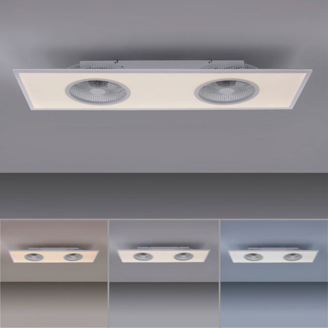 Paul Neuhaus LED Deckenleuchte Ventilator weiß Fernbedienung dimmbar warmweiß kaltweiß Online Outlet