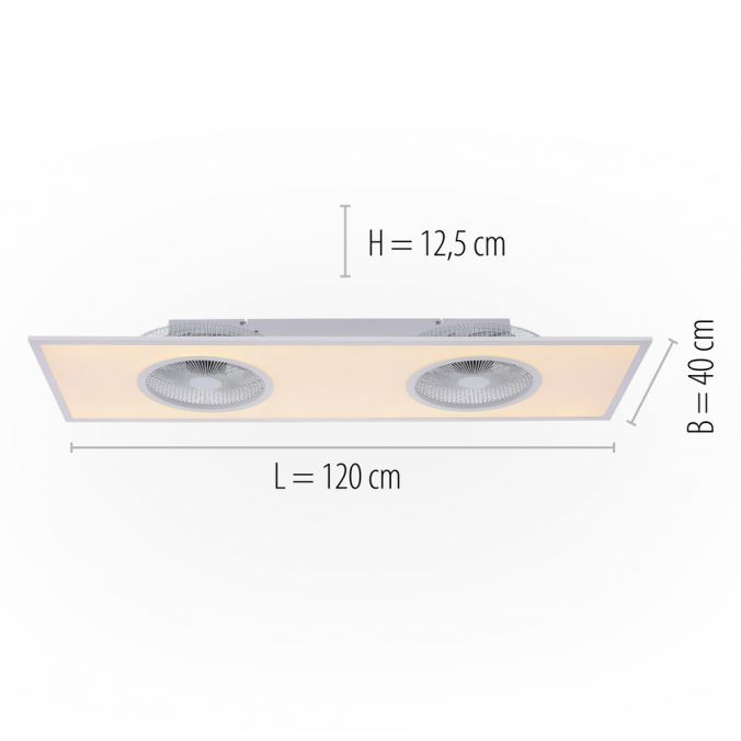Paul Neuhaus LED Deckenleuchte Ventilator weiß Fernbedienung dimmbar warmweiß kaltweiß Online Outlet