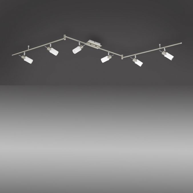 Paul Neuhaus LED-Deckenleuchte, stahlfarben, 6-flammig, verstellbar, GU10 Zeitlich begrenztes Angebot