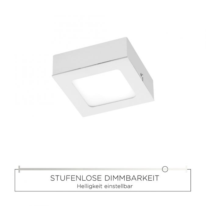 Paul Neuhaus LED-Einbauleuchte, weiß, quadratisch, inkl. Dimmfunktion, blendfrei, modern Exklusive Angebote
