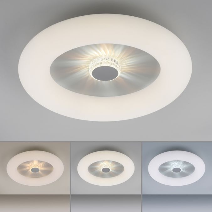 Paul Neuhaus LED Deckenleuchte weiß rund 50x50 Kristalleffekte dimmbar steuerbar CCT Saisonale Angebote