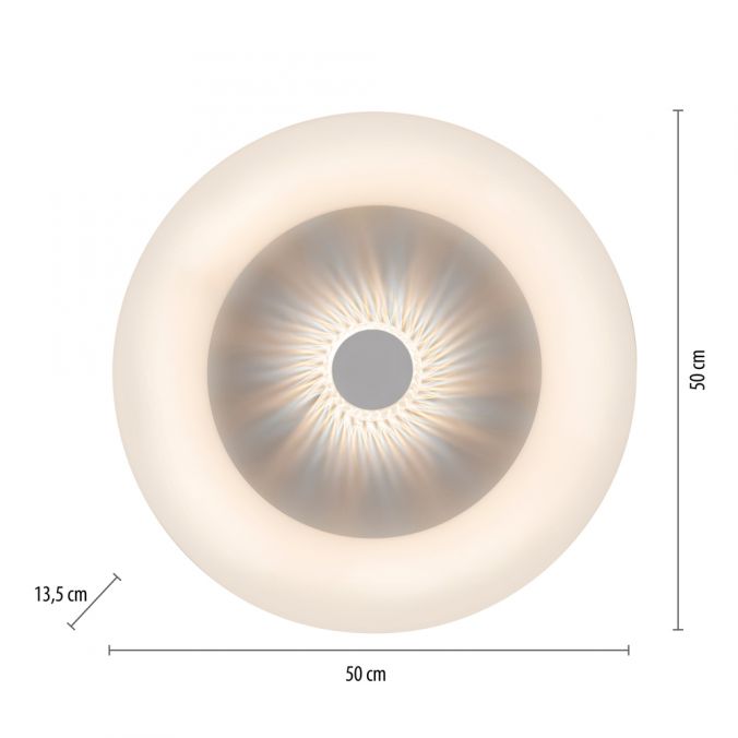 Paul Neuhaus LED Deckenleuchte weiß rund 50x50 Kristalleffekte dimmbar steuerbar CCT Saisonale Angebote