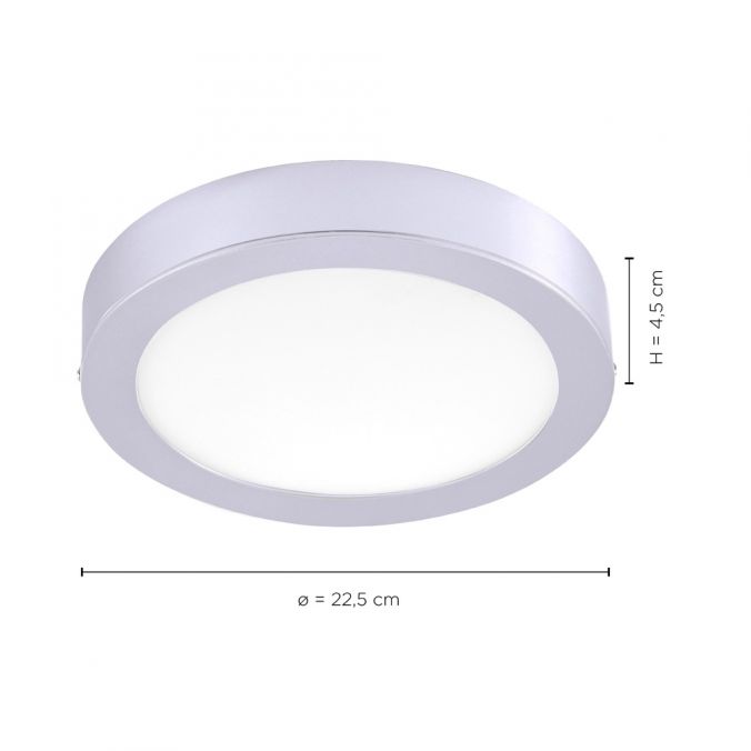 Paul Neuhaus LED-Einbauleuchte in silber und rund mit warmweißer Lichtfarbe mit Dimmfunktion Räumungsverkauf