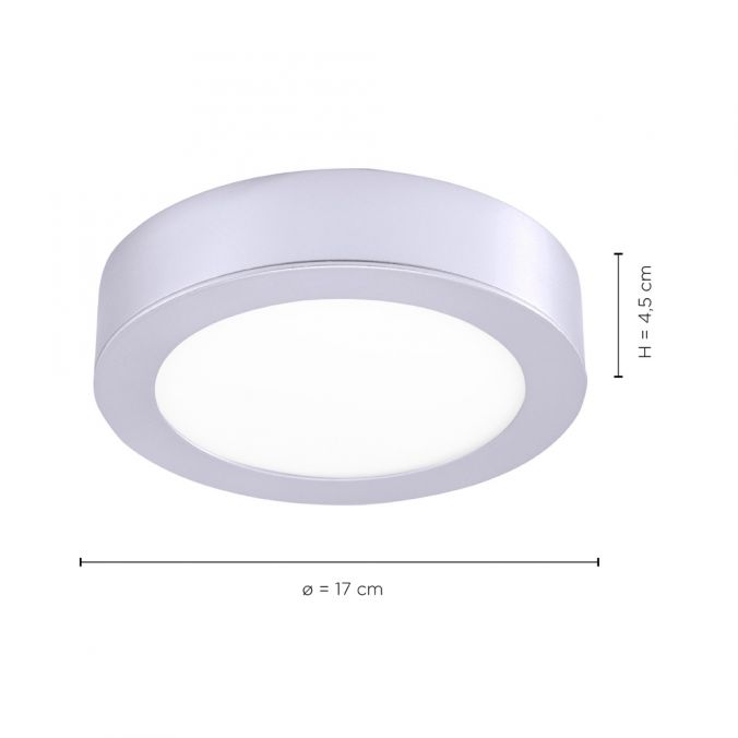 Paul Neuhaus LED-Einbauleuchte, silber, rund inkl. Dimmfunktion, blendfrei, modern Kauf eins, bekomm eins gratis