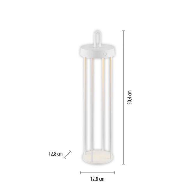 Paul Neuhaus LED Akkulampe Tischleuchte weiß 50cm Touchdimmer IP44 Gartenleuchte Bis zu 60% Rabatt
