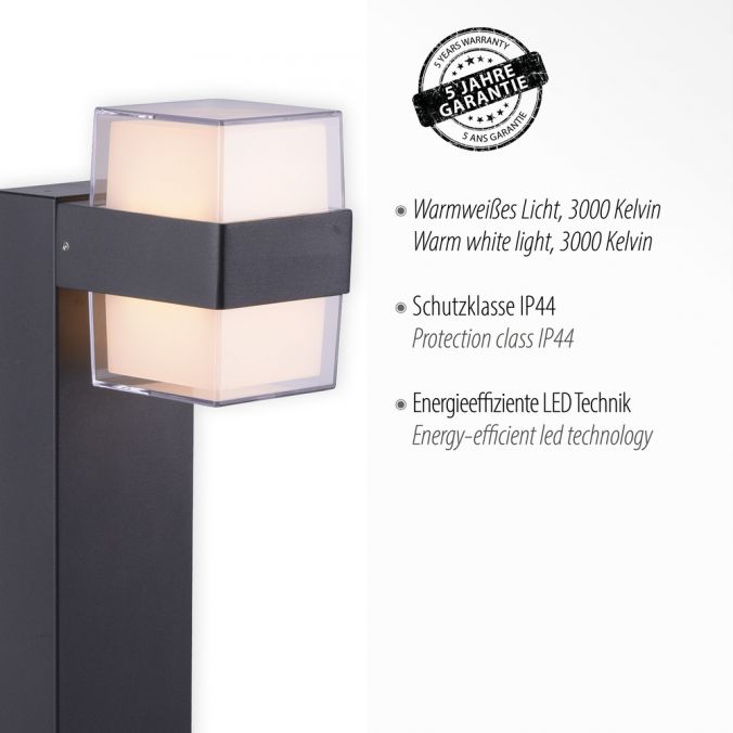 Paul Neuhaus LED-Außenleuchte, Wegleuchte, anthrazit, IP44, Warmweiß Super Rabatt
