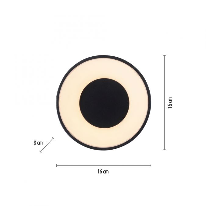 Paul Neuhaus LED Deckenleuchte schwarz D=16cm dimmbar SymplyDim Spot Clearance-Verkauf