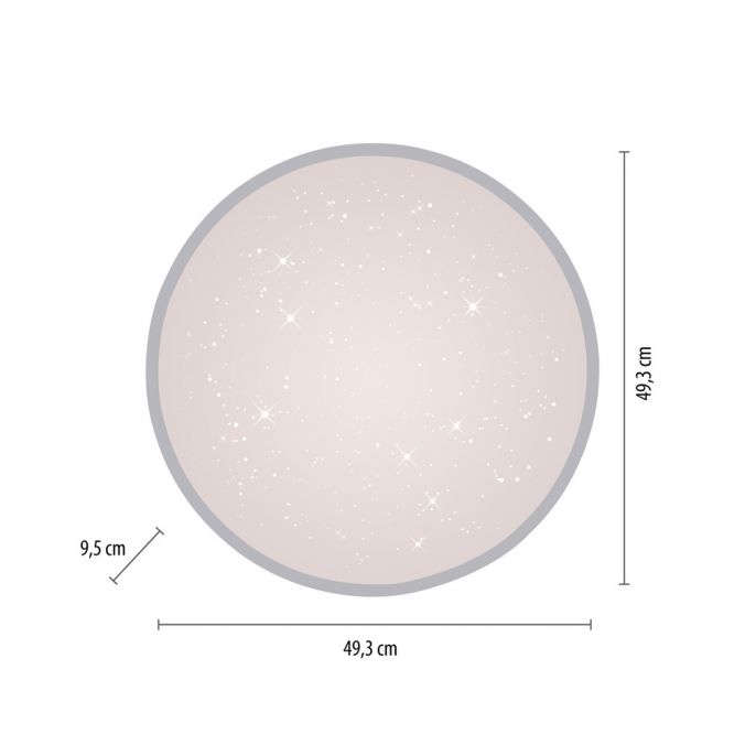 Paul Neuhaus LED Deckenleuchte D=49cm silber Sternenhimmeloptik dimmbar Speichern exportieren