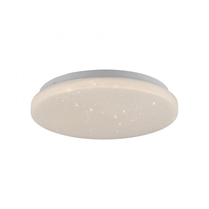 Paul Neuhaus LED Deckenleuchte D=26cm weiß Sternenhimmel zeitloses Design warmweiß
