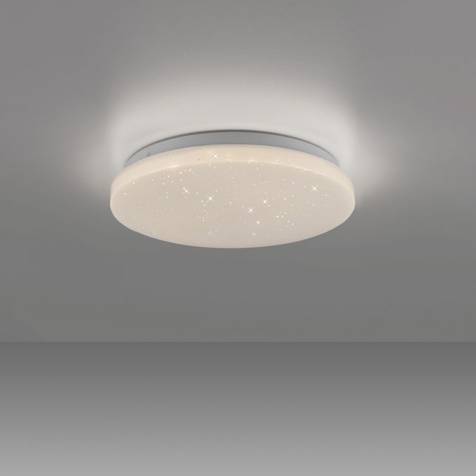 Paul Neuhaus LED Deckenleuchte D=26cm weiß Sternenhimmel zeitloses Design warmweiß Black Friday Preise