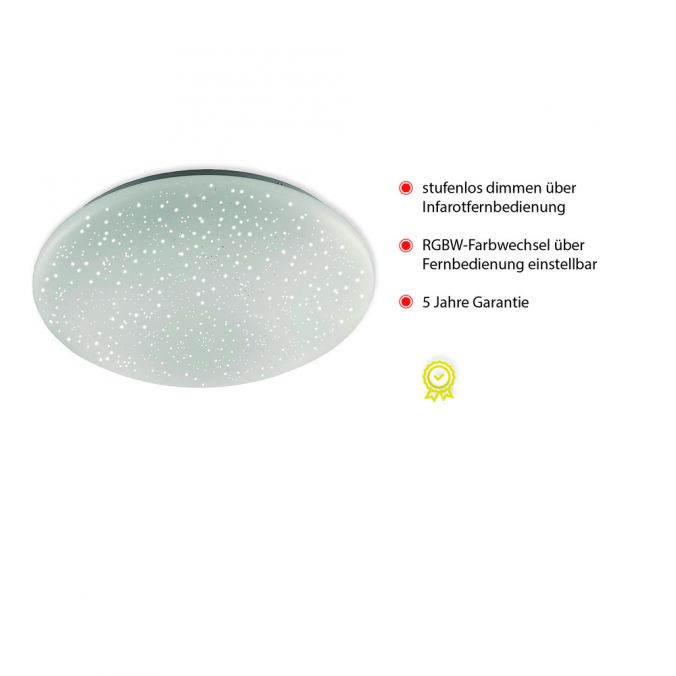 Paul Neuhaus LED-Deckenleuchte, Ø 39cm, Sternenhimmel Optik, rund, weiß, dimmbar 50% Rabatt für begrenzte Zeit