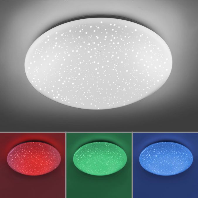 Paul Neuhaus LED-Deckenleuchte, Ø 39cm, Sternenhimmel Optik, rund, weiß, dimmbar 50% Rabatt für begrenzte Zeit