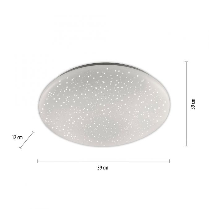 Paul Neuhaus LED-Deckenleuchte, Ø 39cm, Sternenhimmel Optik, rund, weiß, dimmbar 50% Rabatt für begrenzte Zeit