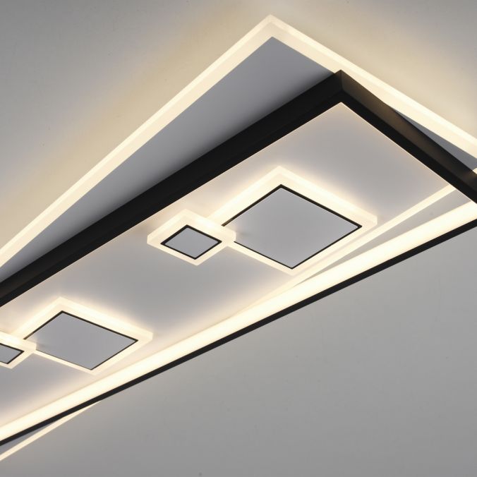 Paul Neuhaus LED Deckenleuchte rechteckig schwarz weiß schaltbar warmweiß Licht Blitzverkäufe