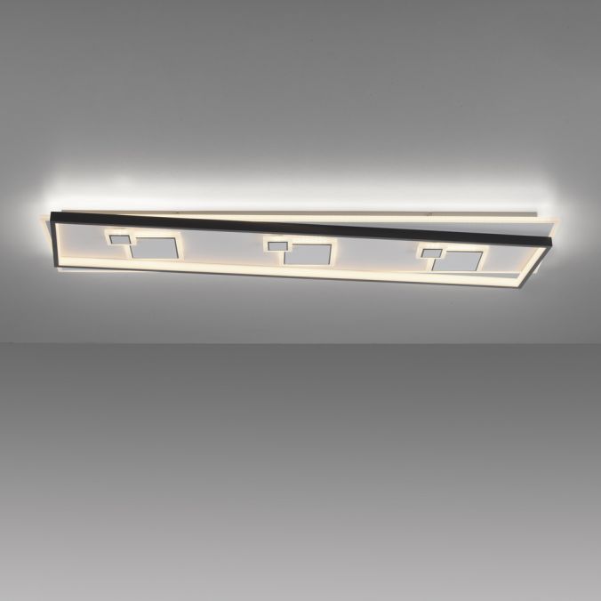 Paul Neuhaus LED Deckenleuchte rechteckig schwarz weiß schaltbar warmweiß Licht Blitzverkäufe