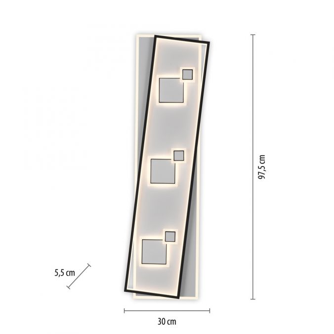 Paul Neuhaus LED Deckenleuchte rechteckig schwarz weiß schaltbar warmweiß Licht Blitzverkäufe
