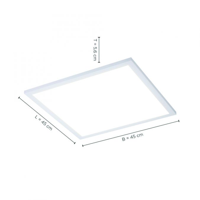 Paul Neuhaus LED-Panel, weiß, 45x45cm, flach, blendfreies Licht, CCT, dimmbar Fabrik Onlineshop