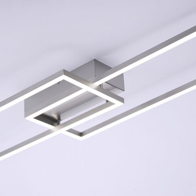 Paul Neuhaus LED Deckenleuchte, stahlfarben, dimmbar, CCT, modern, 110cm lang Sonderangebot