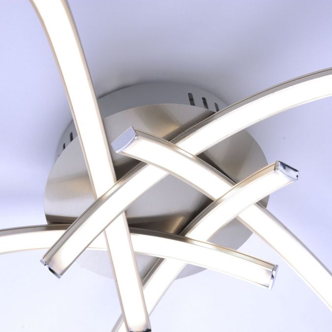 Paul Neuhaus LED Deckenleuchte, stahlfarben, 5 flammig modern, Wohnzimmer Rabatt