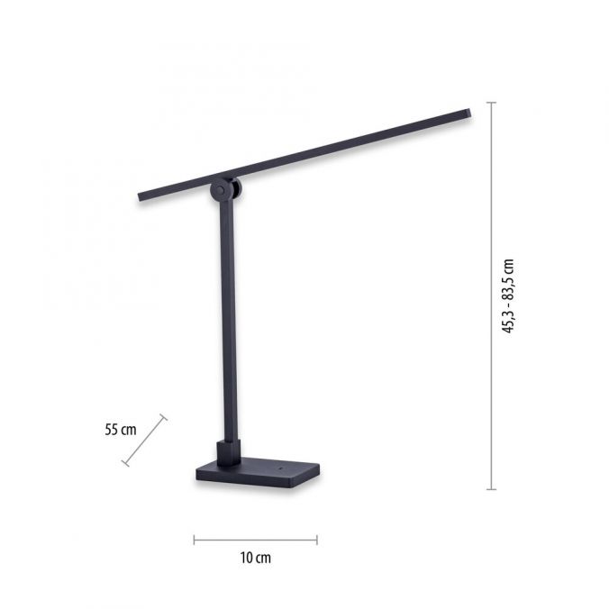 Paul Neuhaus Paul Neuhaus PURE GRAFO LED Tischlampe schwarz schwenkbar dimmbar Muttertagsangebot