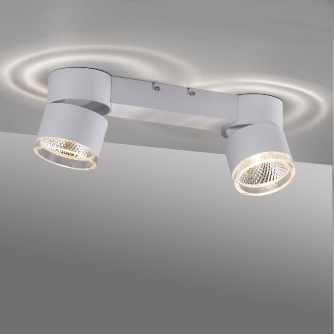 Paul Neuhaus Paul Neuhaus LED Deckenleuchte PURE-NOLA weiß 2 flammig drehbar dimmbar Lagerräumung