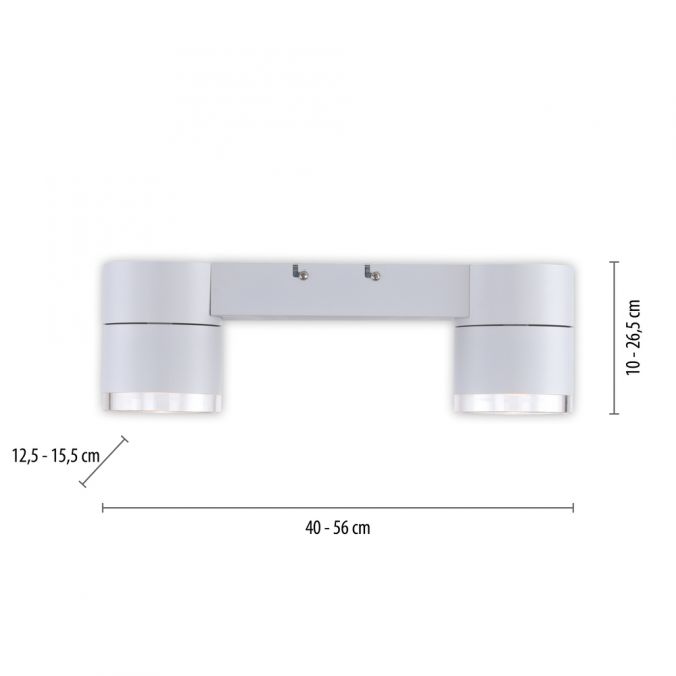 Paul Neuhaus Paul Neuhaus LED Deckenleuchte PURE-NOLA weiß 2 flammig drehbar dimmbar Lagerräumung