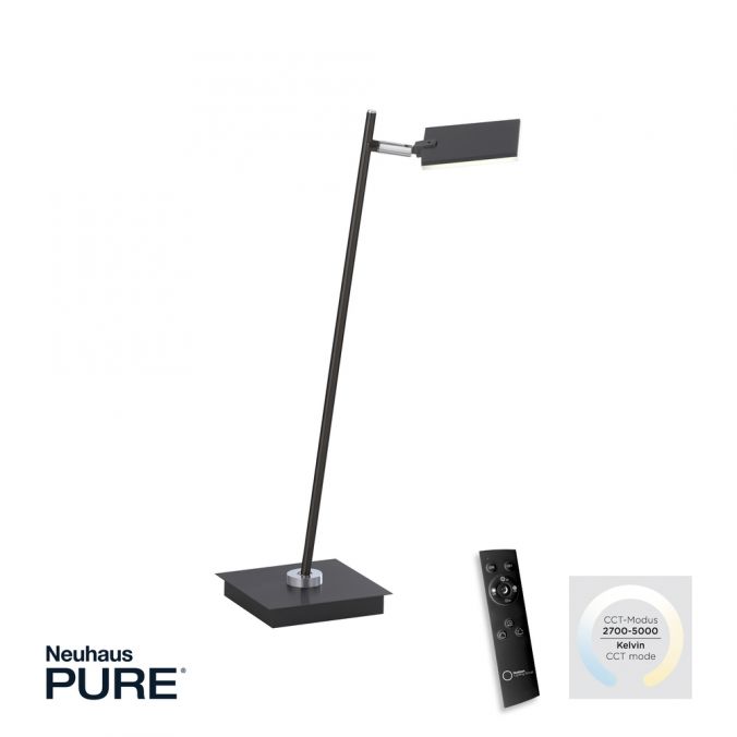 Paul Neuhaus Paul Neuhaus PURE MIRA LED Tischleuchte anthrazit dimmbar Schreibtischlampe